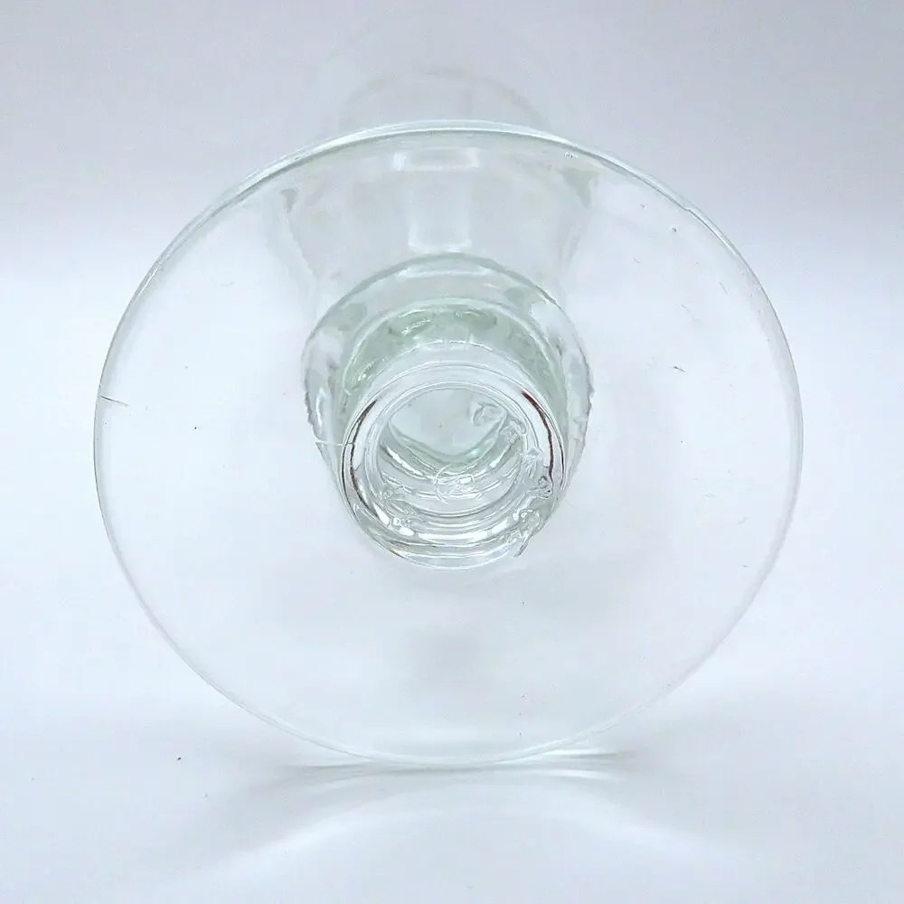 Vintage Footed Small Goblets Clear Glass Dessert Cocktail Flutes Set of 4